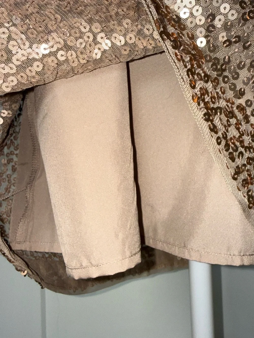 GAP Kids Gold Sequin Lined Trim Dress